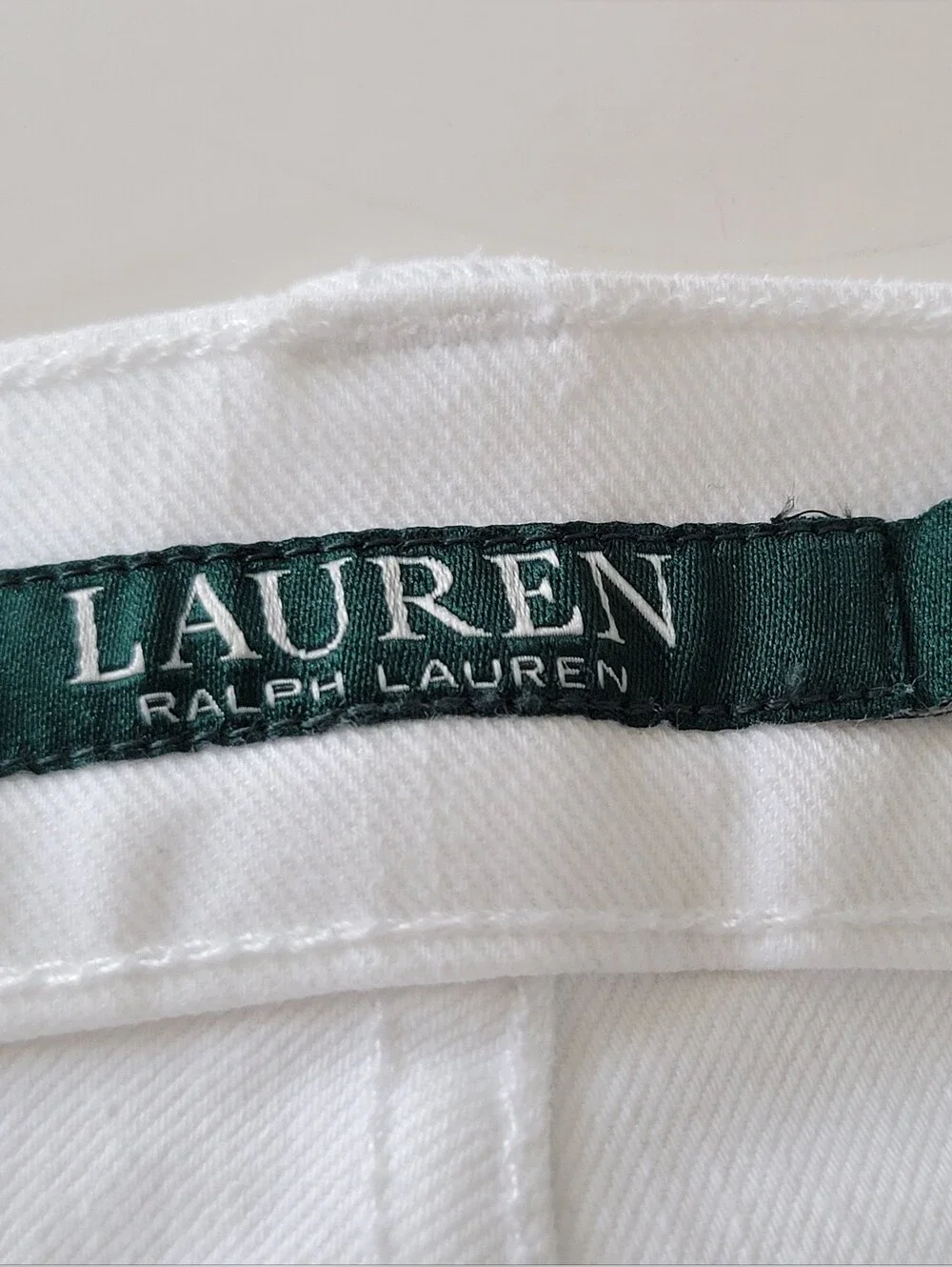 LAUREN Ralph Lauren White Modern Straight Jeans Size 14